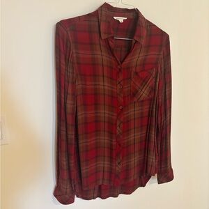 BeachLunchLounge unique plaid soft flannel blouse